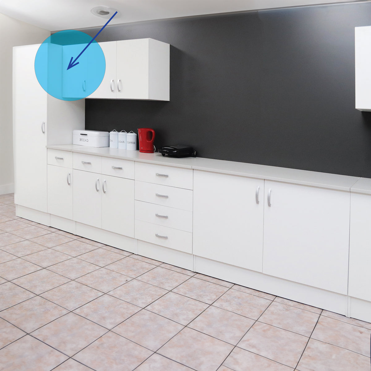 Denver Modular 400 Wall 1 Door White