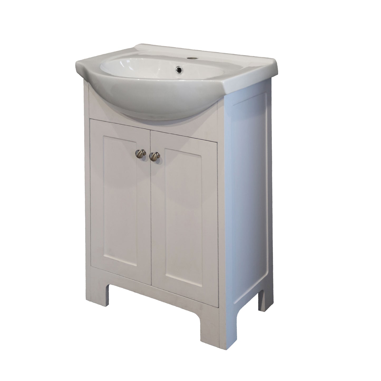 Valenti contemporary vanity 550 Ceramic Belly Basin | Matt White