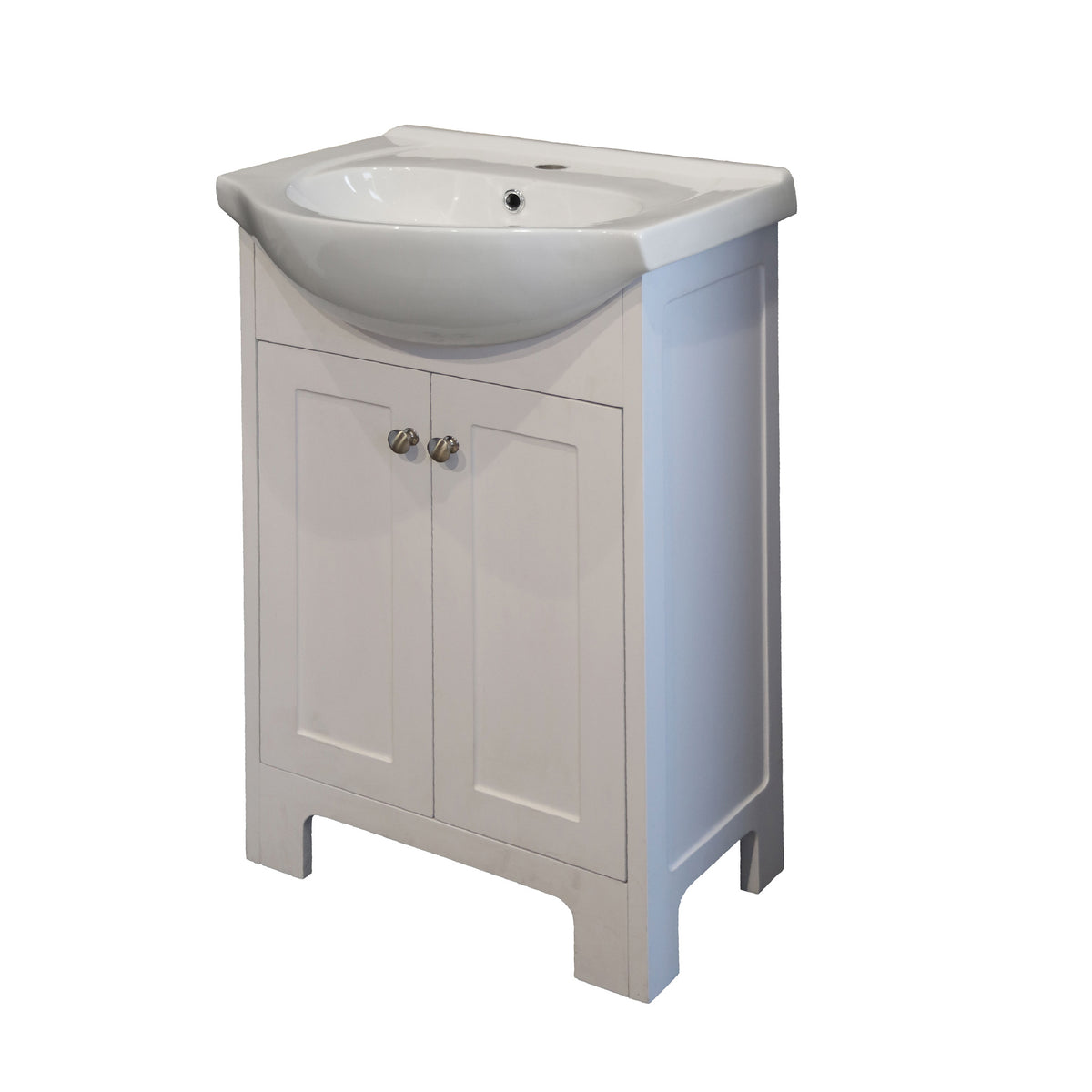 Valenti Contemporary Vanity 550 Ceramic Belly Basin | Matt White