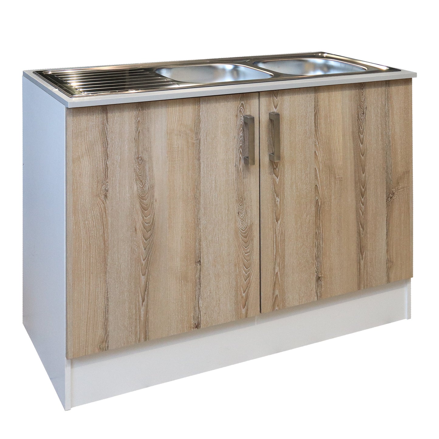 Denver Drop in Double Sink Cabinet 1200 | Washed shale