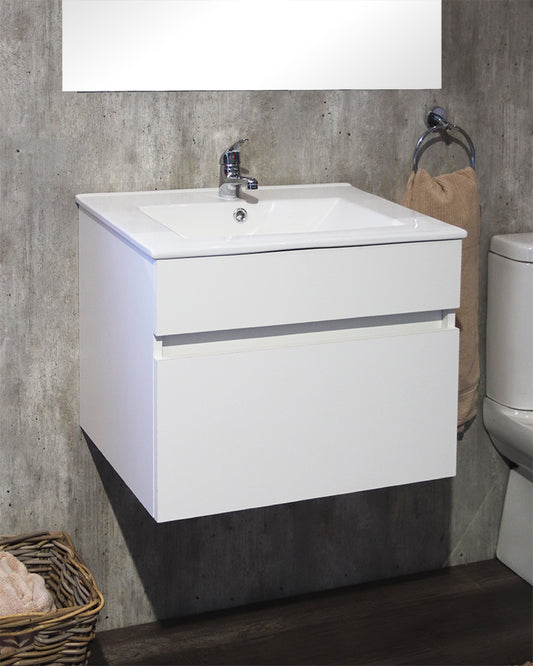 Denver Birdie 500 Wall Vanity 1 Drawer  Gloss White