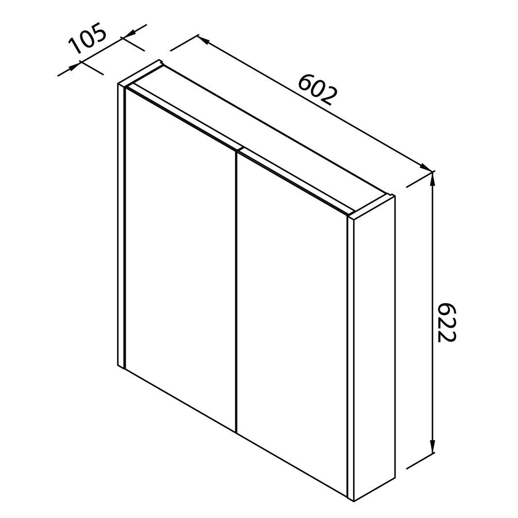 Denver Cabinet Athena Alexa 2 Door Mirror White