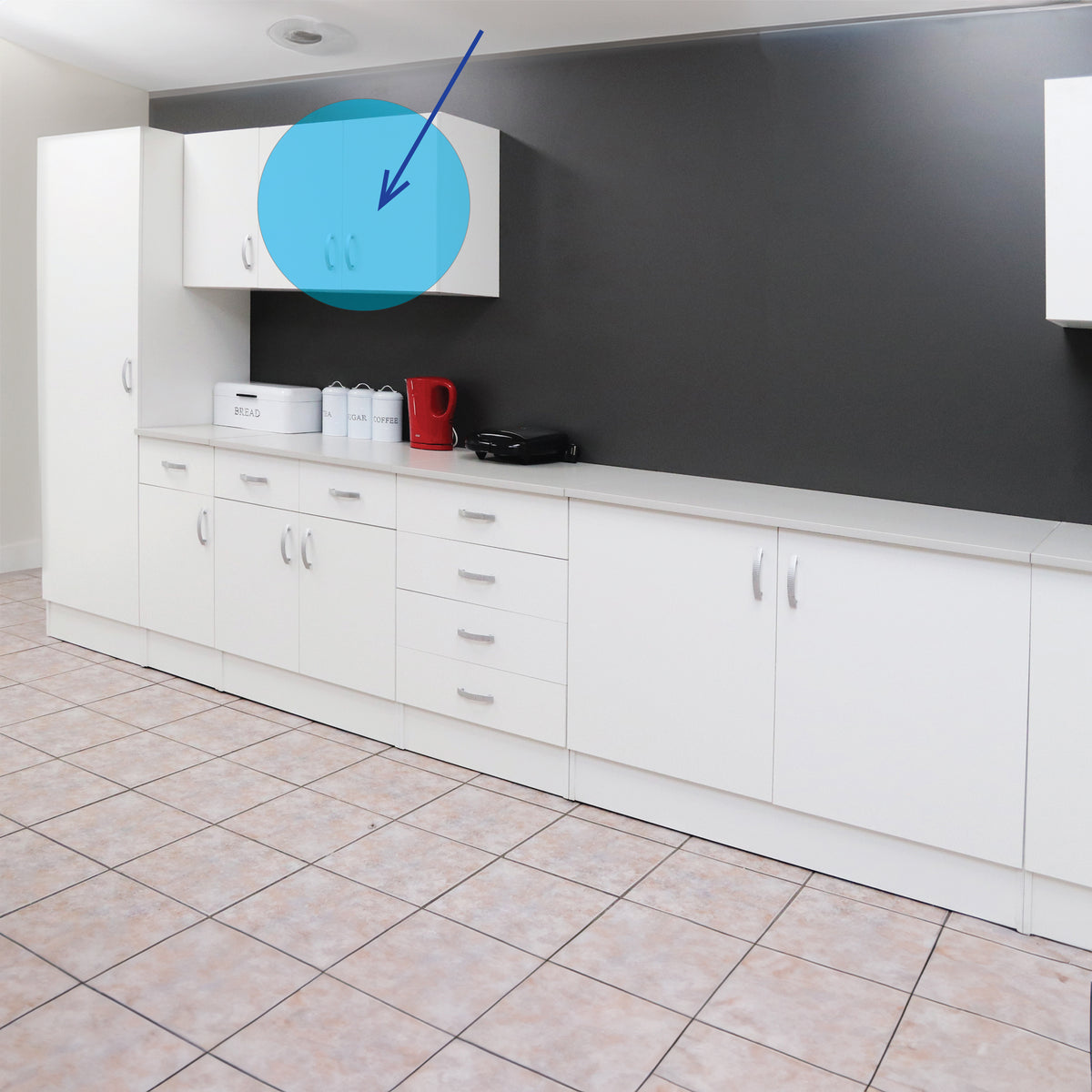 Denver Modular 800 Wall 2 Door White