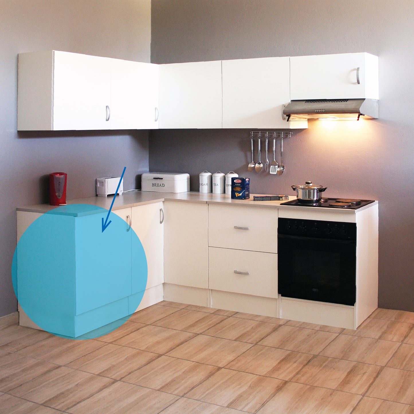 Denver Modular Base 600 1 Deur Wit