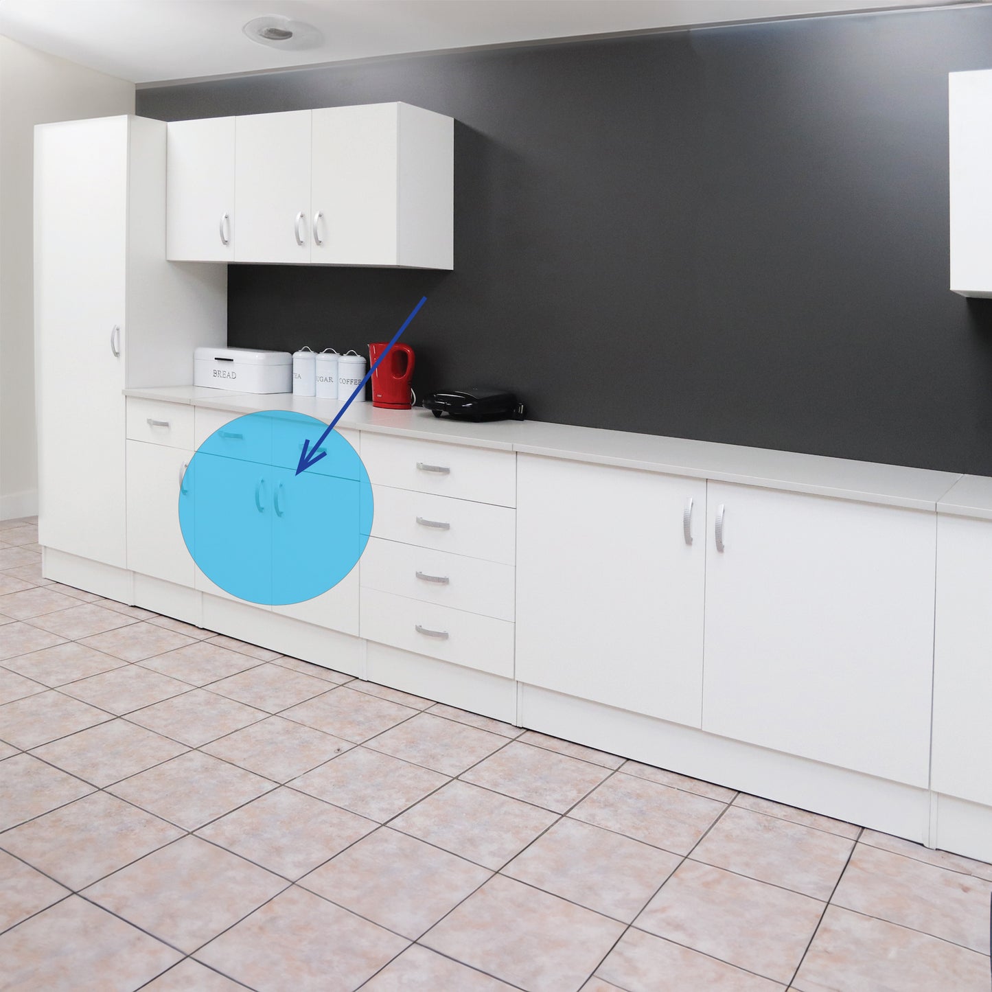 Denver Modular Base 800 2 Drw 2 Deur Wit