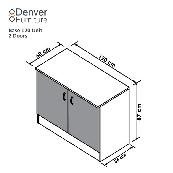 Denver Modular Base 1200 2 Deur Wit