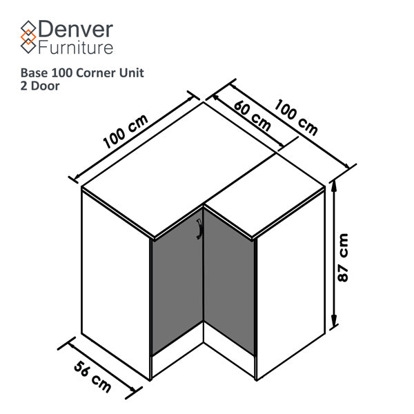 Denver Modulêre Hoekvloereenheid 1000 Wit