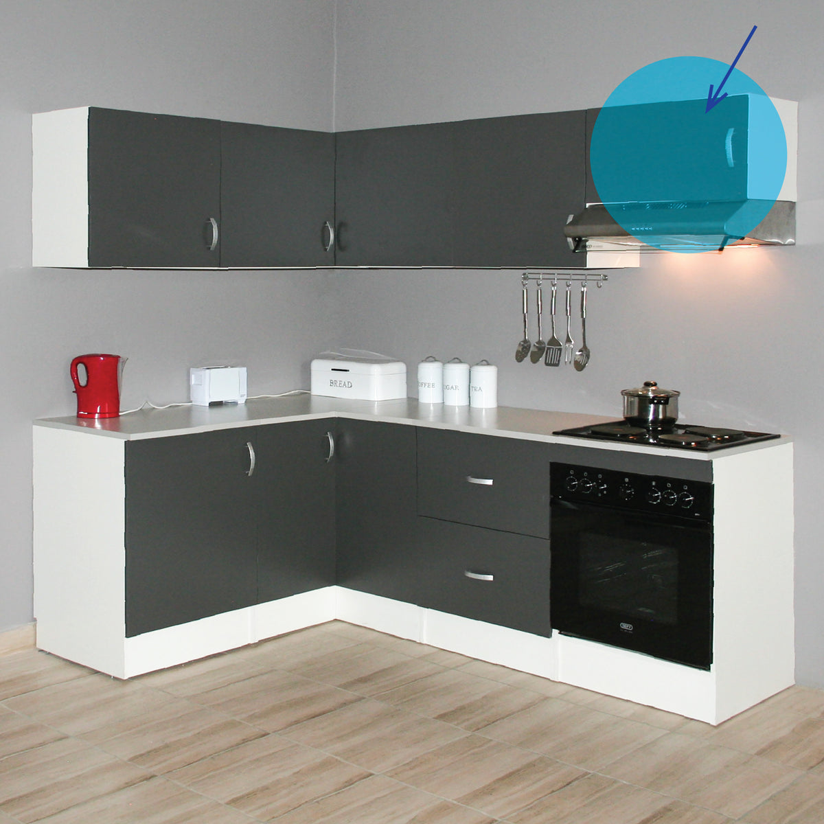 Denver Modular 600 Wall Hob 1 Door Vermont Slate