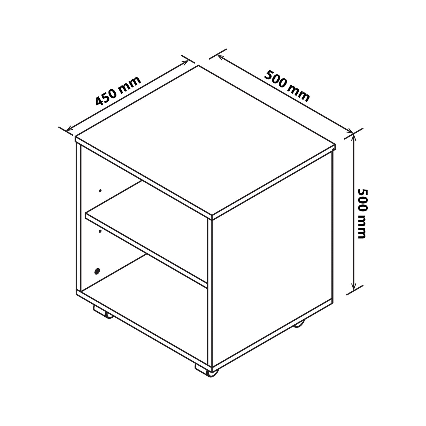 Denver Office Printer Stand with Wheels