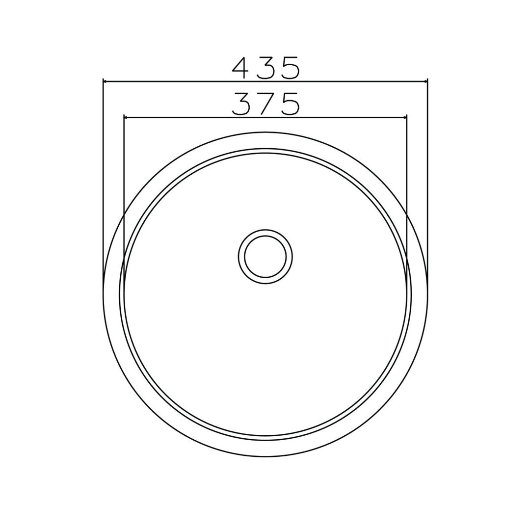 Parker Vlekvrye Opwasbak | AS68 Linne Vlekvrye Staal Opwasbak Rond 435Mm | Loer in