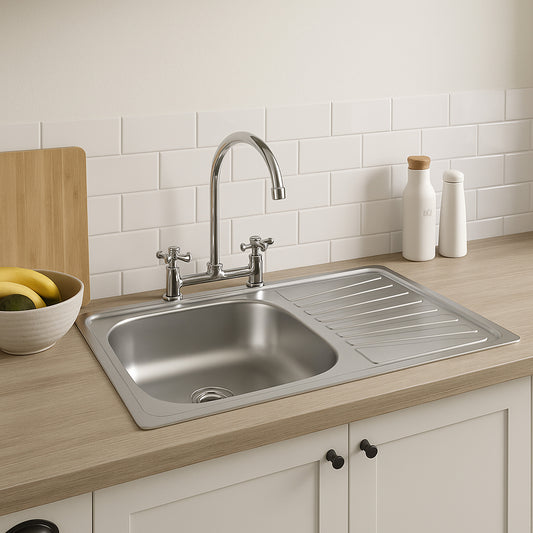 Vlekvrye staal sit op wasbak 45X75 (enkel)