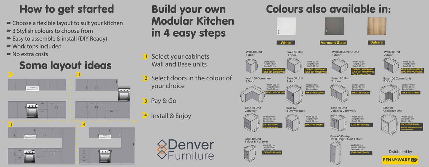 Denver Modular Corner Floor Unit 1000 Vemont Slate