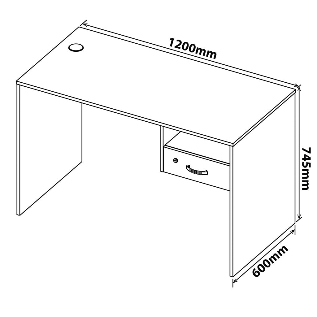 Denver Office Desk And 1 Drawer
