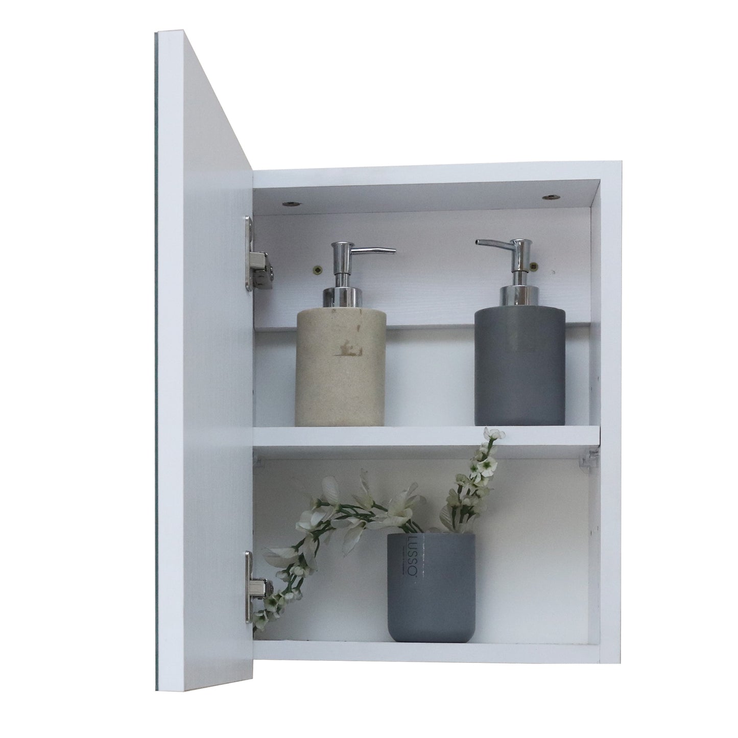 Denver Tiffany Medicine Cabinet Single Door | White