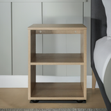 Denver Home | Bed Side Pedestal with Shelf | Washed Shale