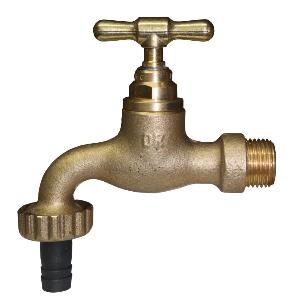 Brass Hosebib Tap | 15mm | with hose union