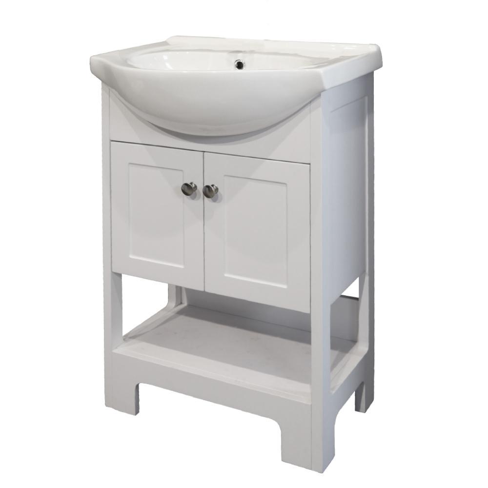 Denver Contemporary Vanity Cabinet 550 2Door White