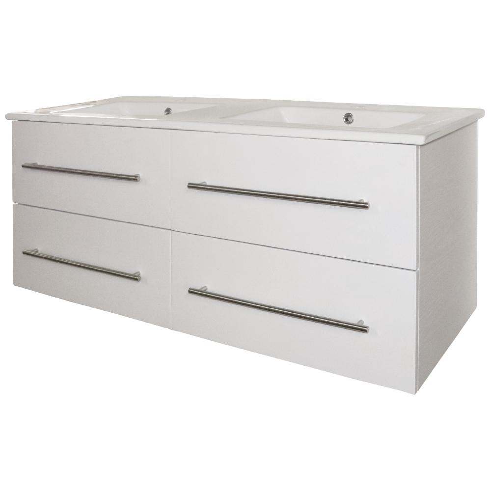 Denver Marlene 1200 Vanity 4 Drawer Wall Hung High Gloss Whi - Denver Furniture - Pennyware Distributors