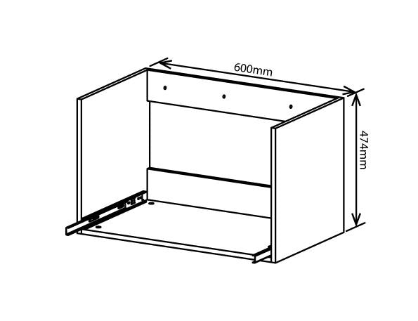 Denver Marlene Wall Mount 600 White Carcass