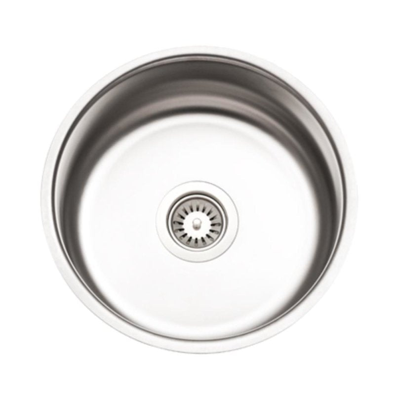 Parker Stainless Kitchen Sink | AS18 Linen Stainless Steel Sink Round 380Mm | Under Mount - Parker - Pennyware Distributors