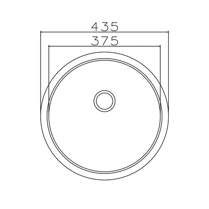 Parker Stainless Kitchen Sink | AS68 Linen Stainless Steel Sink Round 435Mm | Drop In - Parker - Pennyware Distributors