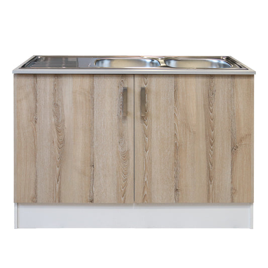 Denver Drop in Double Sink Cabinet 1200 | Washed shale
