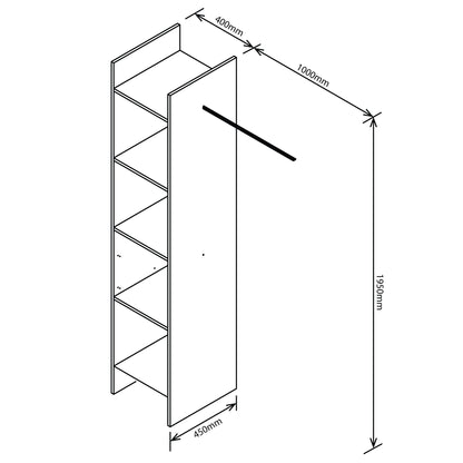 Denver SpaceCo | Basic Open Shelf Wardrobe | Chobe