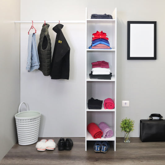 Denver SpaceCo - Baic open shelf wardrobe - WHITE