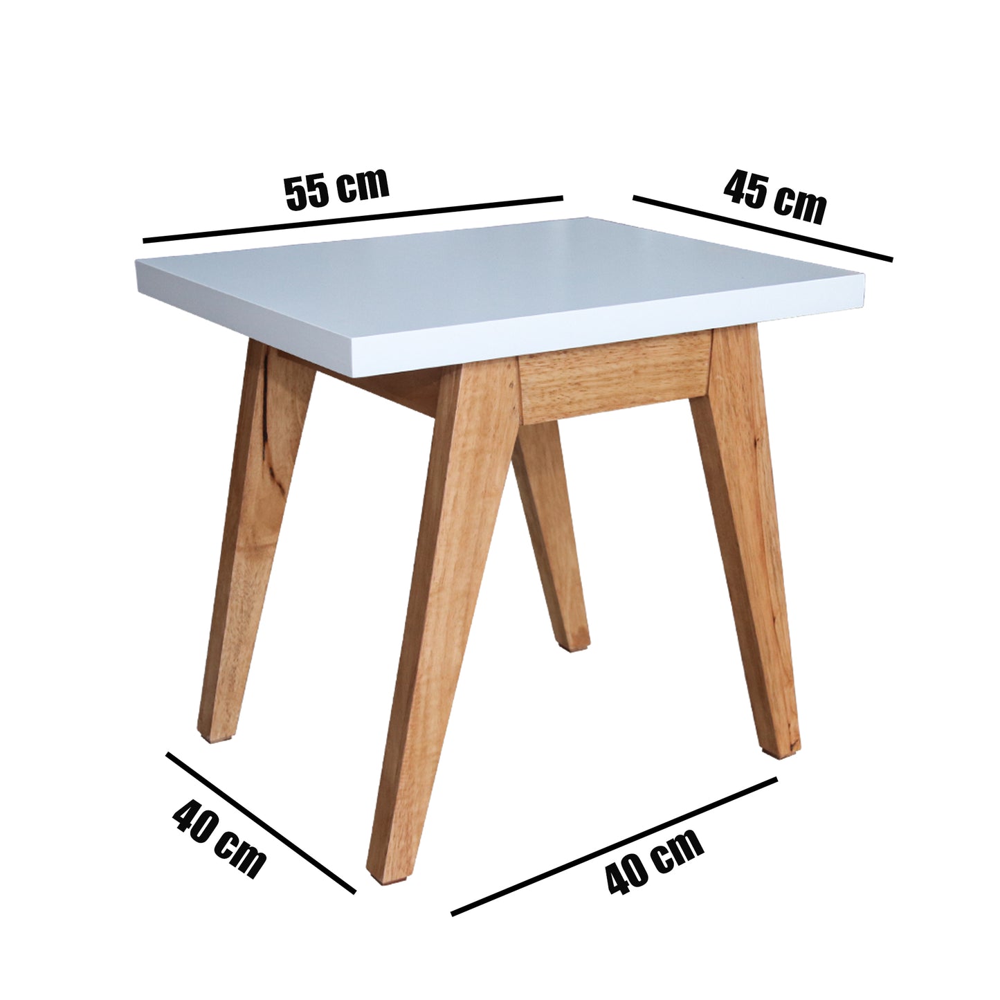 Scandinavian Side Table - White