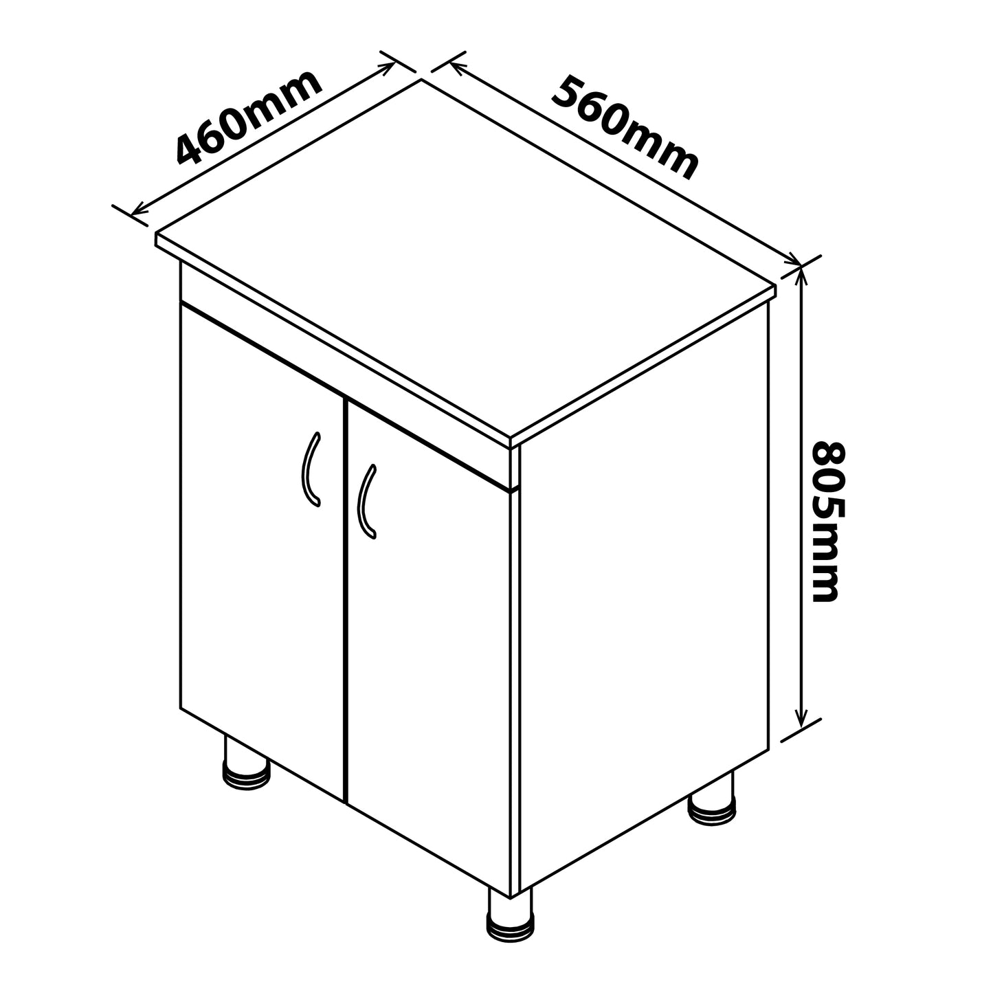 Denver Storage Cabinet - White