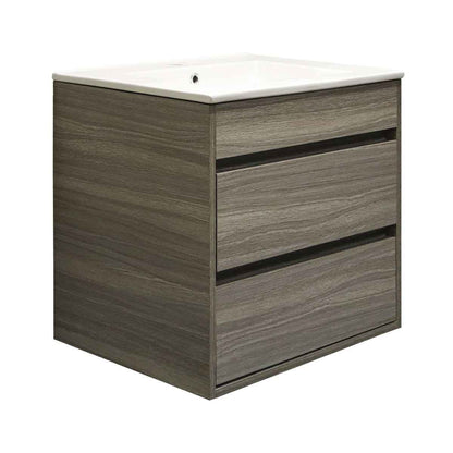Denver Deluxe Vanity Wall Mount 2 Drawer Cascade Melamine Assembled