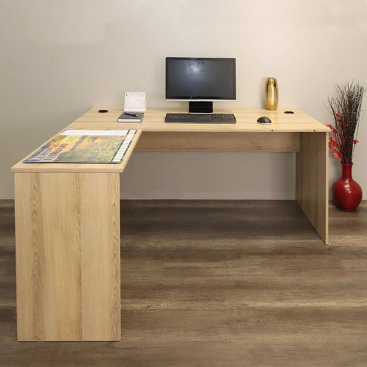 Denver Office Desk L Shape | 1600 | Washed Shale