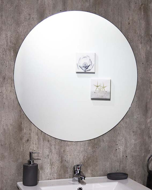 Denver Round Frameless Bathroom Mirror 700mm x 700mm