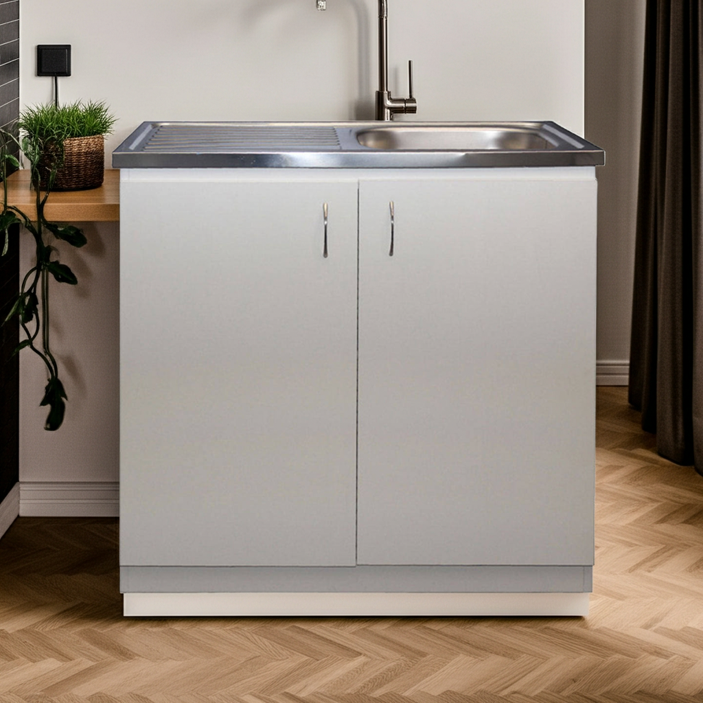 Denver Econo Single Sink Cabinet  900 White