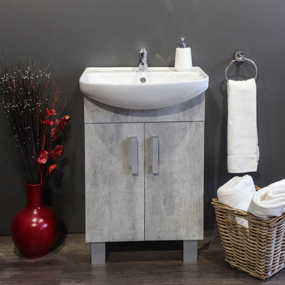 Valenti Bathroom Furniture | Estillo Bathroom Vanity Cabinet | Cement Grey Finish