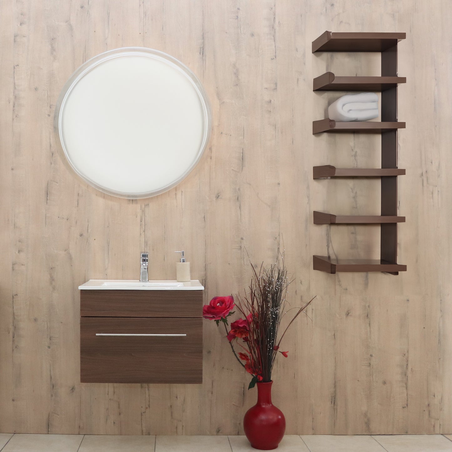 Denver Marlene 600 Wall Mount 1 Drawer - American Walnut