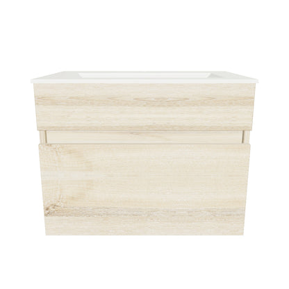 Stylo | Floating Bathroom Vanity Cabinet with White Ceramic Basin | Washed Shale