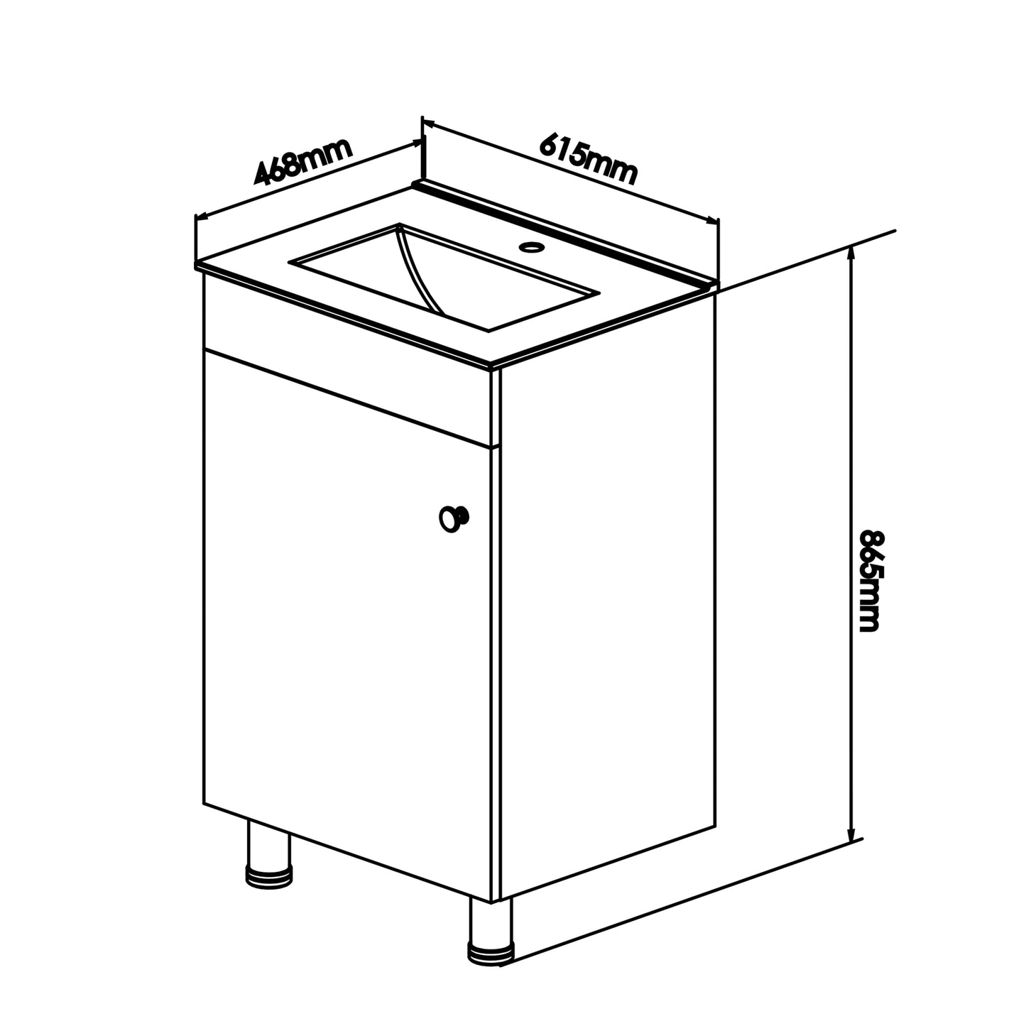 Denver Stylo Free Standing Vanity  Cabinet