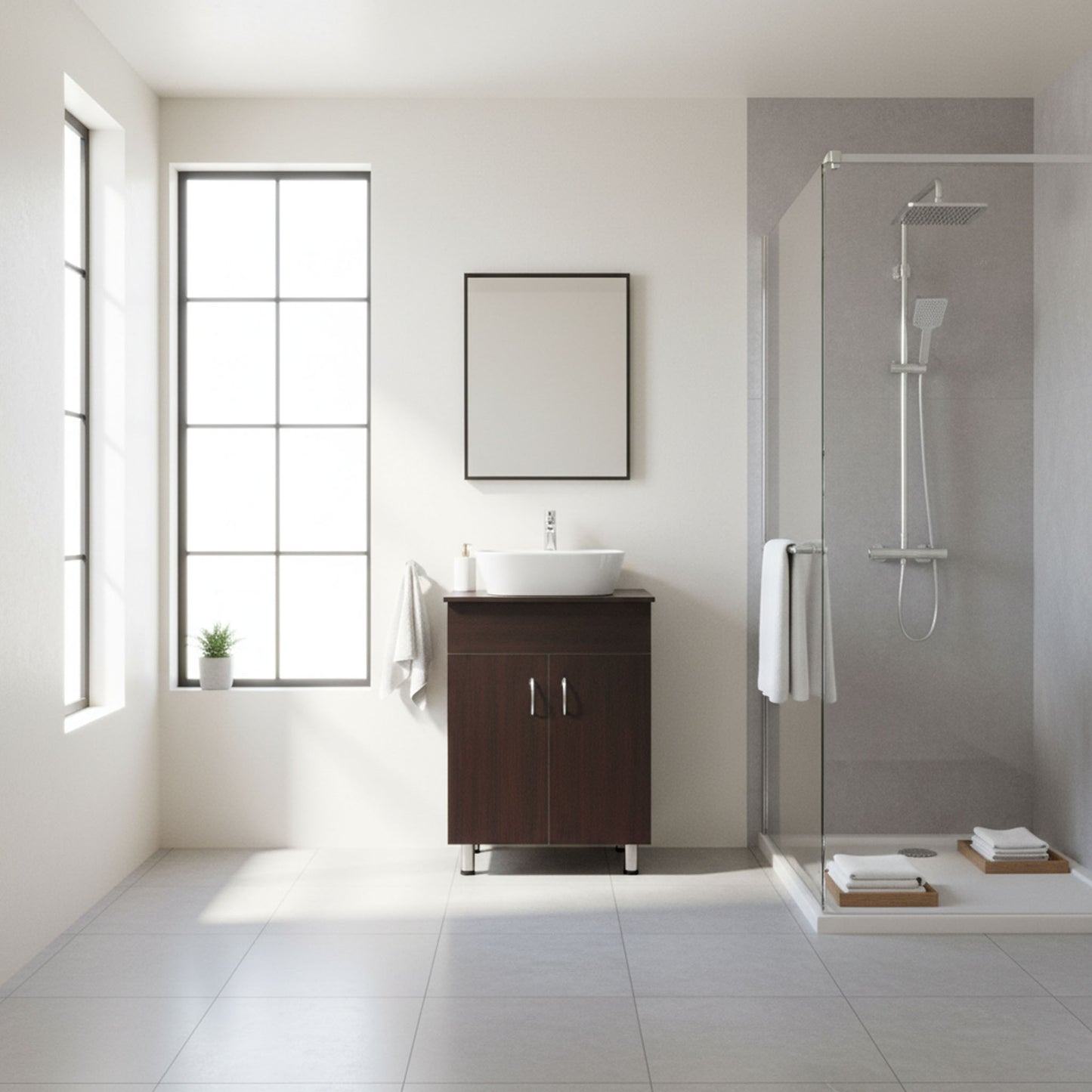 Valenti 600 2 Door with Top | Mahogany Melamine Assembled