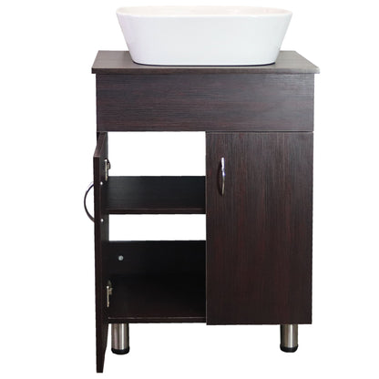 Valenti 600 2 Door with Top | Mahogany Melamine Assembled