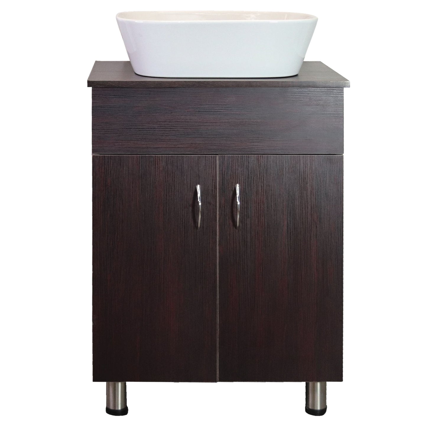 Valenti 600 2 Door with Top | Mahogany Melamine Assembled