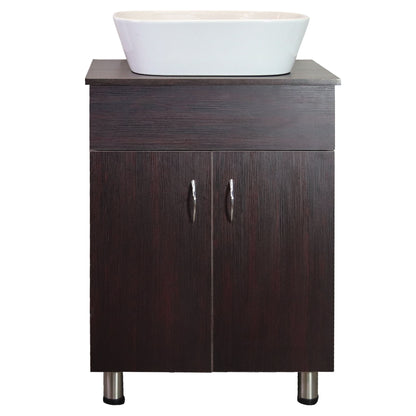 Valenti 600 2 Door with Top | Mahogany Melamine Assembled