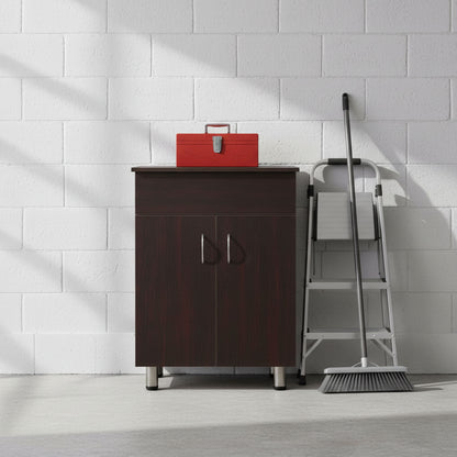 Valenti 600 2 Door with Top | Mahogany Melamine Assembled