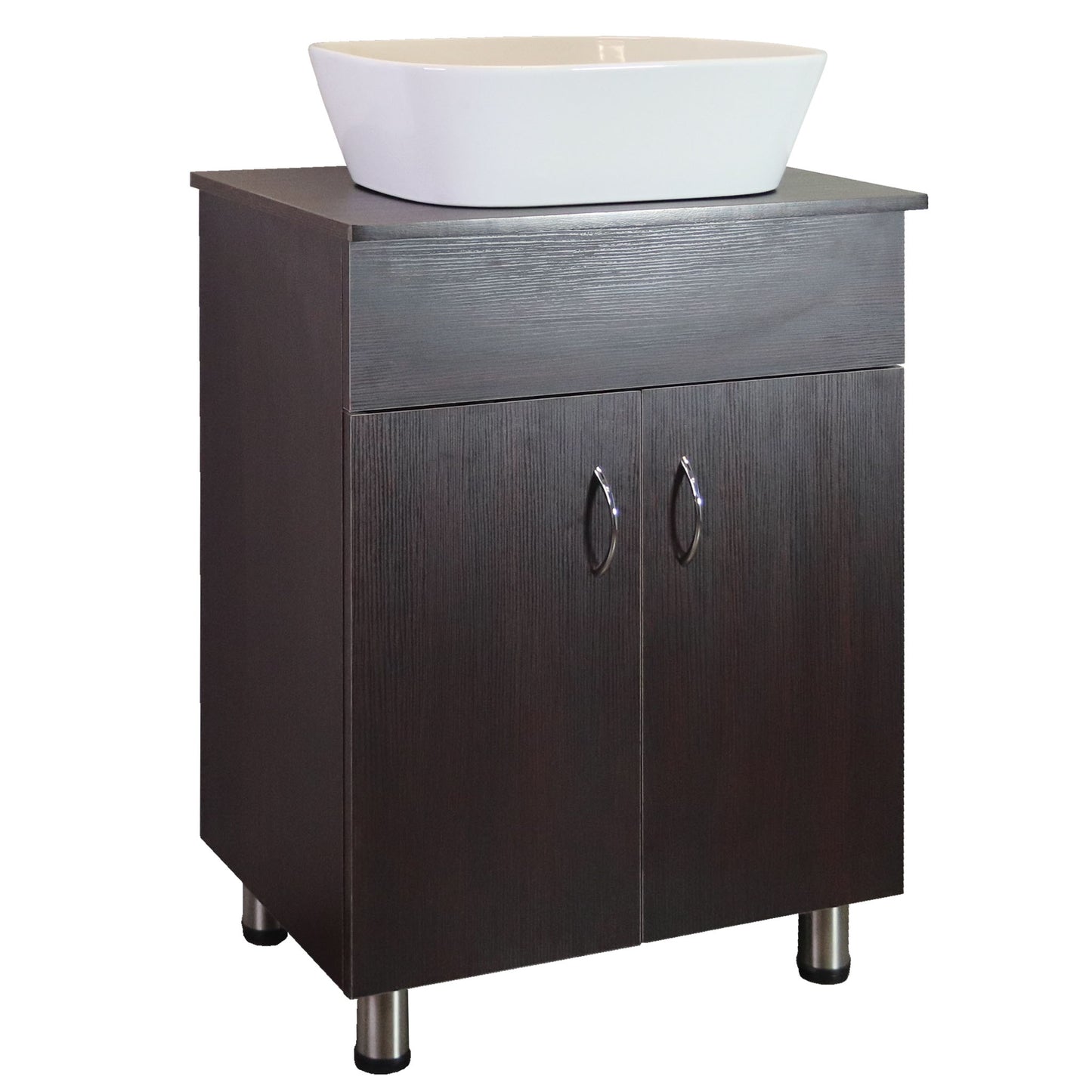 Valenti 600 2 Door with Top | Mahogany Melamine Assembled