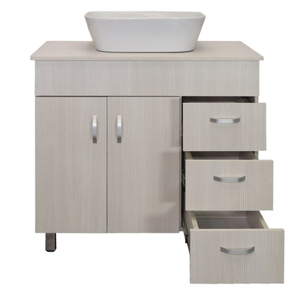 Valenti 900 2 Door & 3 Drawers With Top | Laracina Alpine Assembled