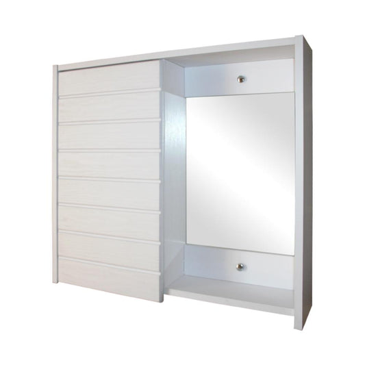 Denver Cabinet Athena Calista 1 Door Mirror White - Denver Furniture - Pennyware Distributors