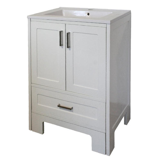 Denver Contemp Vty Cabinet 600 Shelf 2Door White - Denver Furniture - Pennyware Distributors