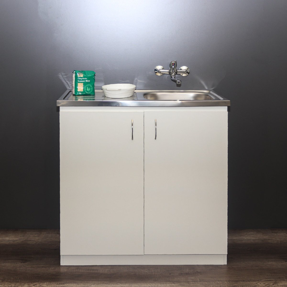 Denver Econo Single Sink Cabinet 900 White - Denver Furniture - Pennyware Distributors