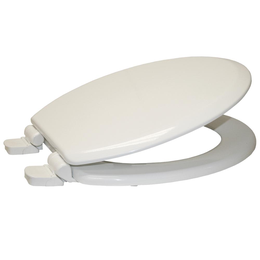 Indiana Mdf Toilet Seat White Soft Close Nylon Hinge - Parker - Pennyware Distributors