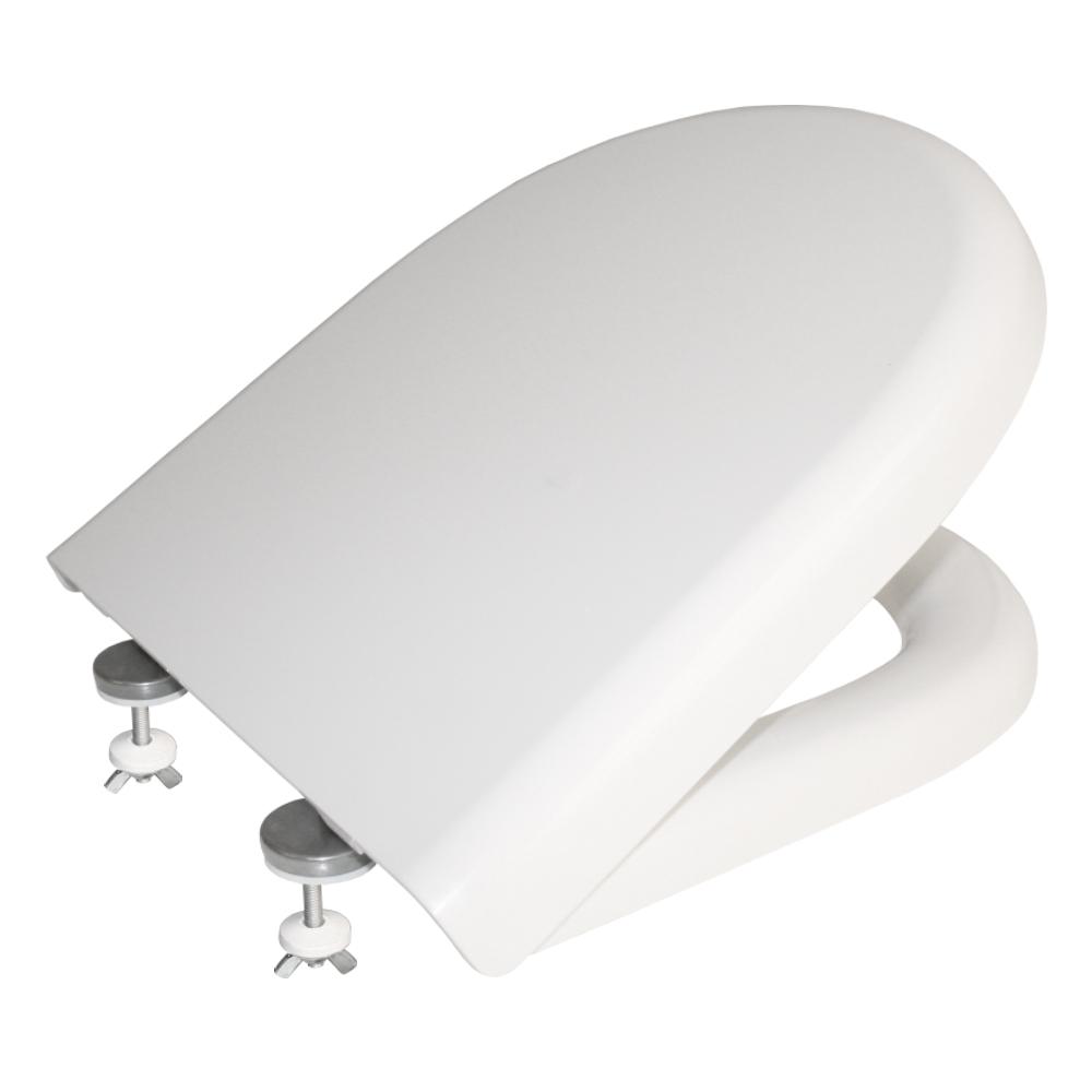 Parker Compact Toilet Seat White (Plastic Hinge) - Parker - Pennyware Distributors
